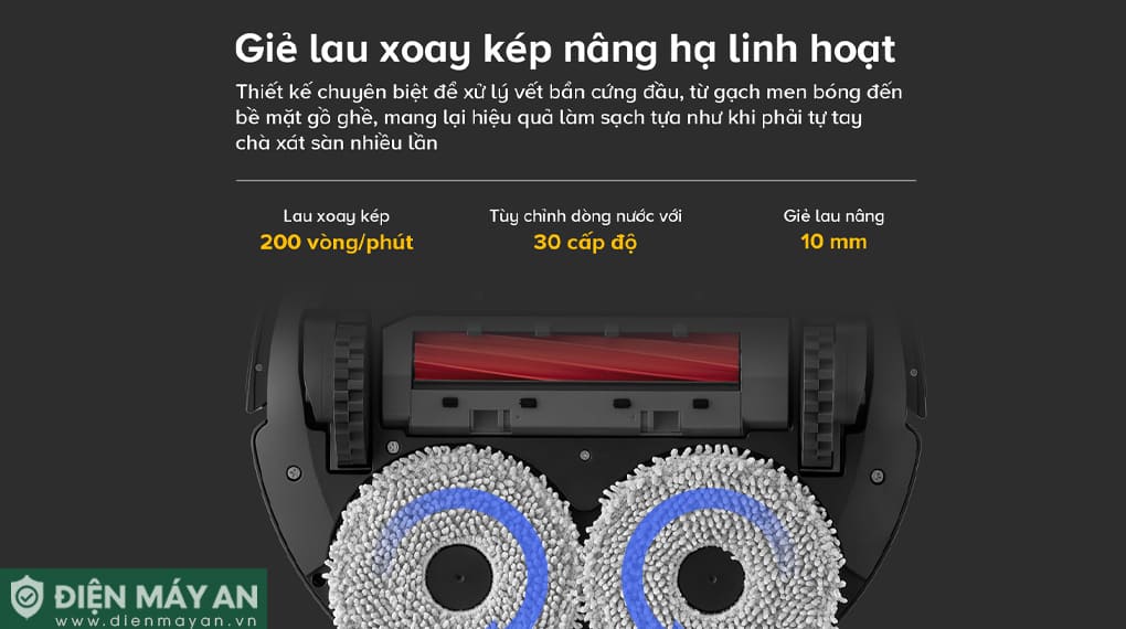 Robot hút bụi lau nhà Roborock QR 798 - Đen/Trắng
